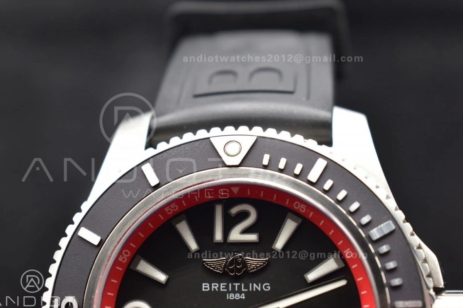 Dial With Bezel A2824 Edition Superocean Automatic On Black Orange 1:1 Strap 44 And Rehaut Best Black Rubber BLSF 1105